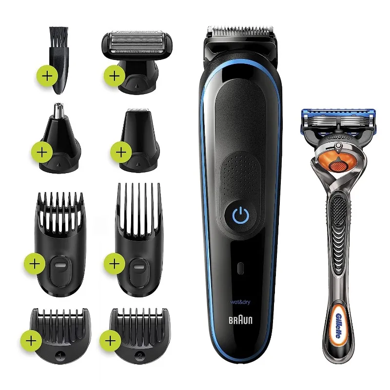 

Hair Clippers for Men 9-in-1 Beard, Ear and Nose Trimmer, Mens Grooming Kit, Body Groomer, Cordless & Rechargeable