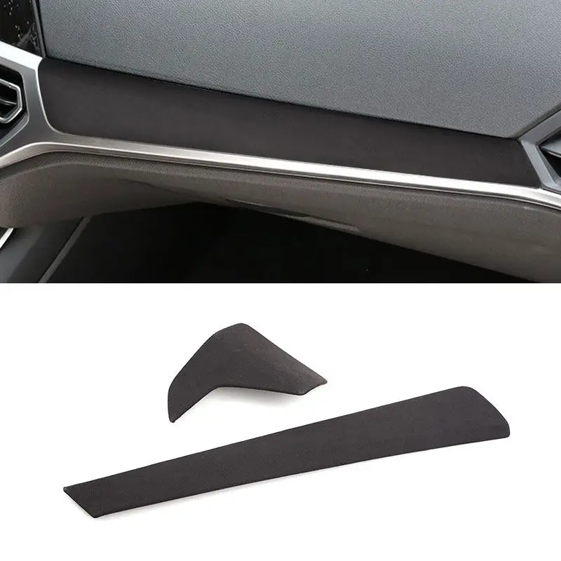 

Для BMW 3 серии G20 G28 2019 2020 2021, левый автомобильный ABS + замшевая кожа, крышка приборной панели центральной консоли, защитные полоски, отделка