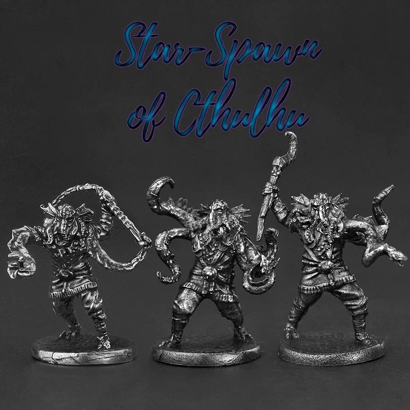 Vintage Octopus Monster Miniature Star Spawn Cthulhu Mythos Metal Figure Tabletop RPG War Game Decor Gift for Men