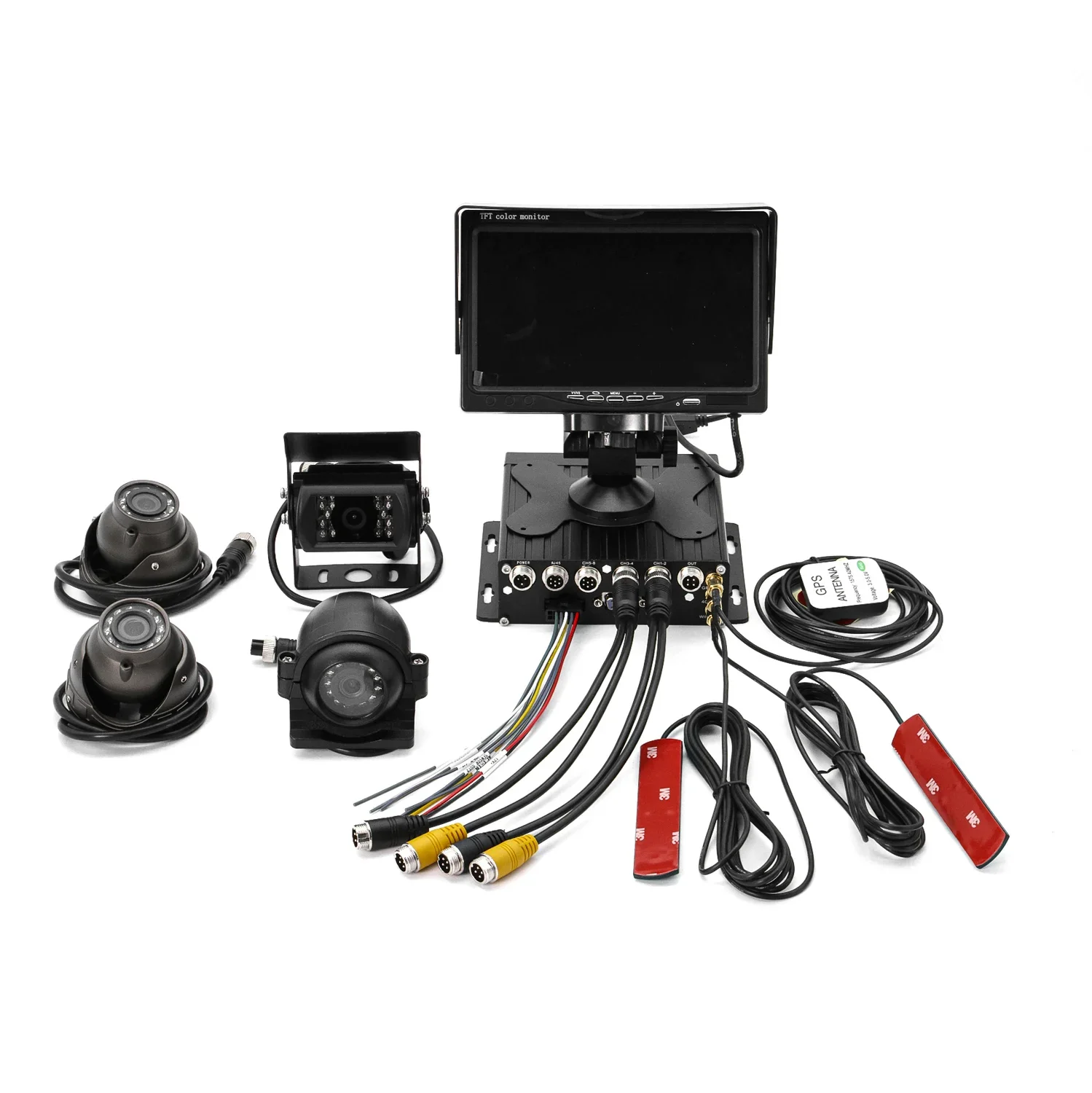 

School Bus Truck Mdvr 4CH SD Card HD HDD 4 Channel Mobile Car DVR Support CMSV6 Tracking Platform