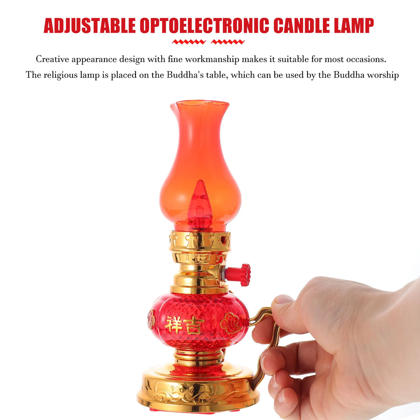 

1Pcs Rechargeable Electric Lamp Creative Buddha Light for Home Temple Worship Religious Blessing Decor