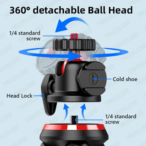 Imagen 2 del producto Palo de Selfie inalámbrico Bluetooth para teléfono inteligente, trípode Gopro para cámara DSLR con patas de pulpo para Xiaomi iPhone Huawei Samsung