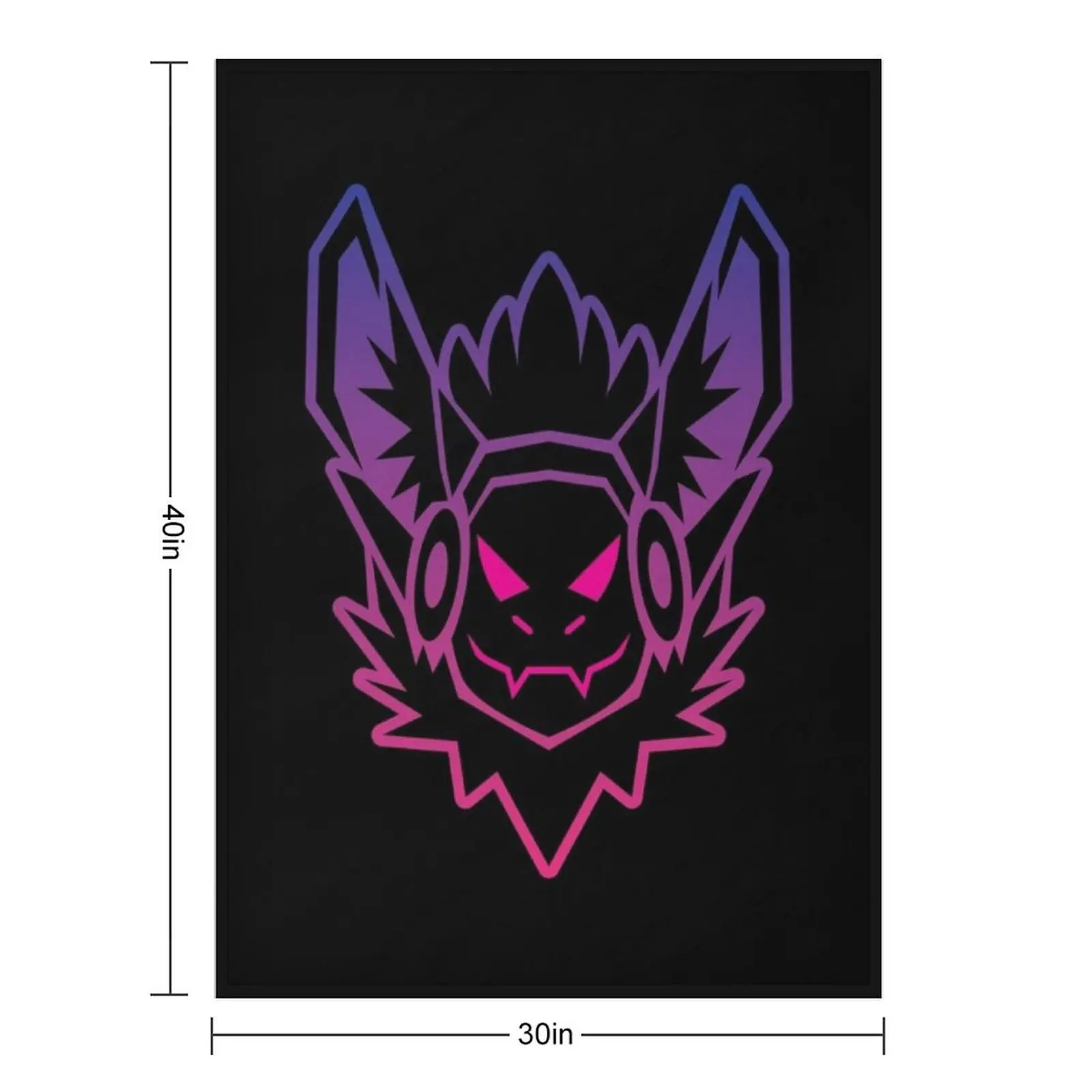 Synthwave Protogen T-Shirt Throw Blanket Moving Decoratives Soft Big Luxury St Blankets