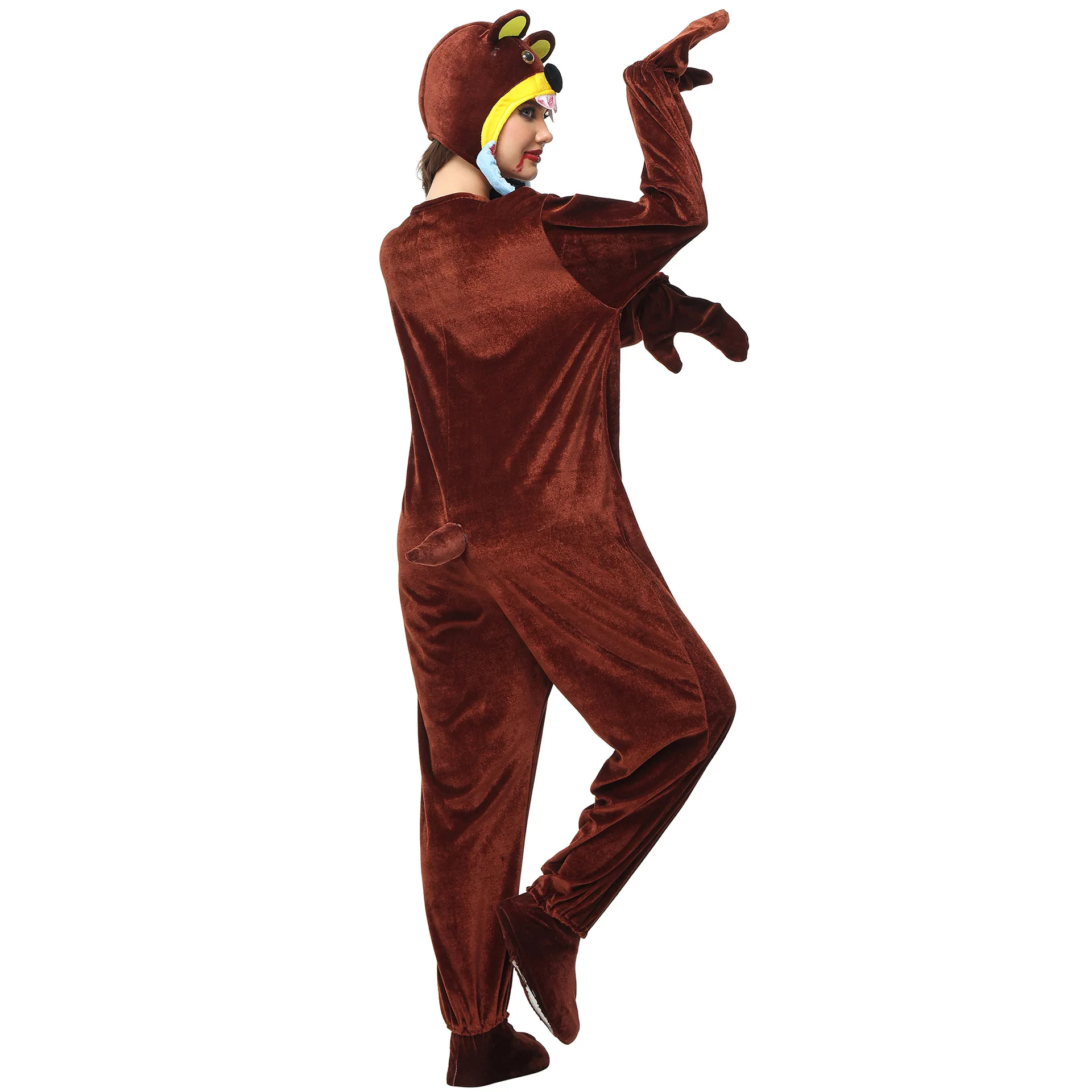 Latest Costume Adult Cosplay Brown Bear Goat Man-eater Bear Action Costume Children's Show School Celebration Costume