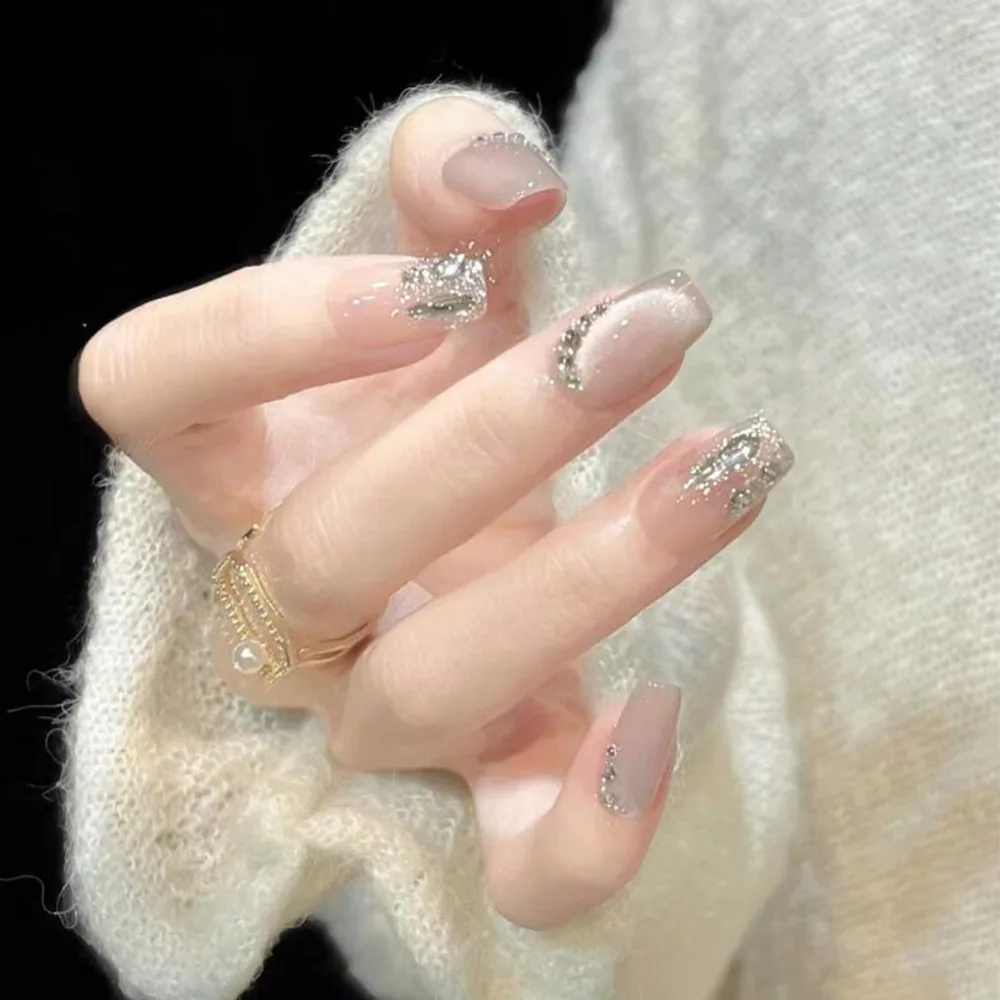 

Новинка 2026: Простой отбеливающий гель для ногтей, наклейки для ногтей с эффектом люкс, накладные типсы ручной работы с эффектом кошачьего глаза