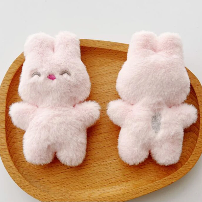 5Pcs/lot 6*10CM Cartoon Plush Rabbit Patches DIY Cotton-filled Accessories Headwear Clothing Decorative Plush Materials