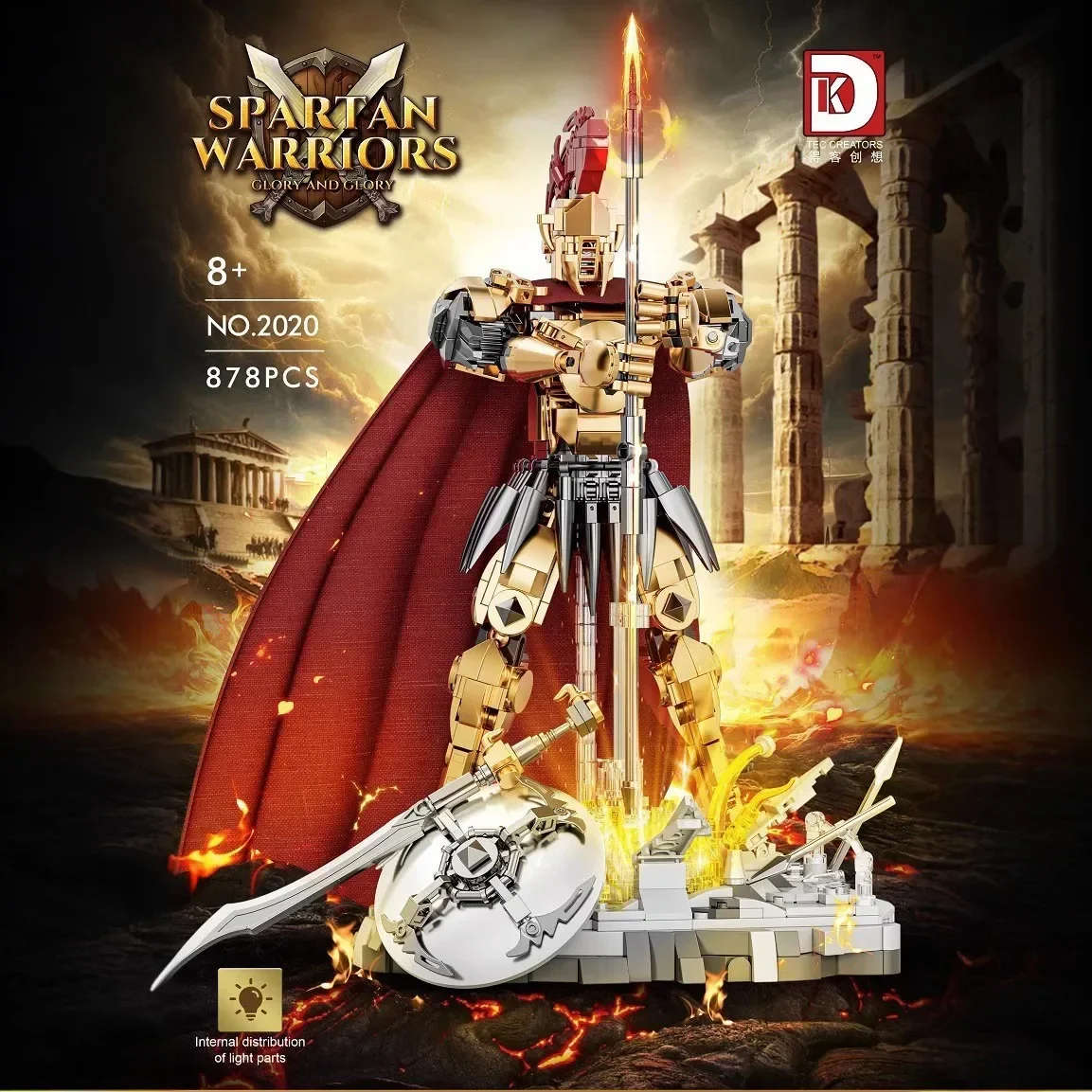 Blocs de construction de guerrier spartiate, assemblage de soldats de film en plastique MOC, modèle 3D, Puzzle, Mini figurine en brique, jouet pour cadeau de noël