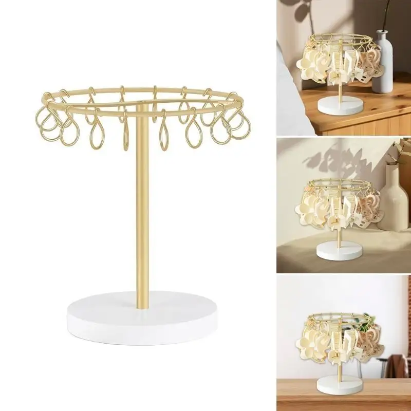 

Metal Hair Clip Holder Organizers with 16 Hooks for Bedroom and Bathroom Decors