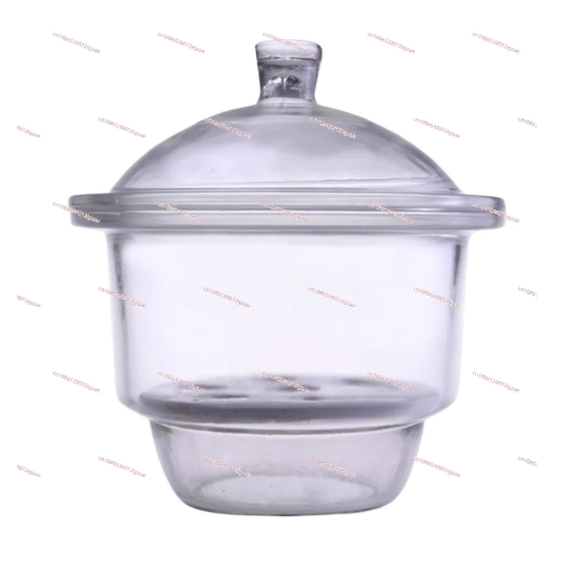 Vacuum dryer 300mm transparent, glass dryer, with porcelain plate, drying dish, white, dryer