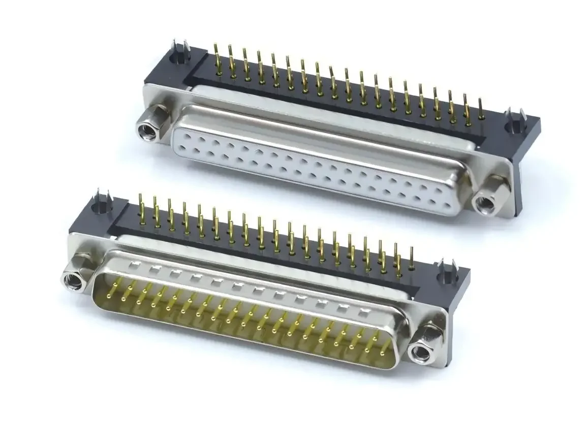 D-SUB 9,15,25,37Pin Female 90° Panel Conn,Rivet Lock Screw