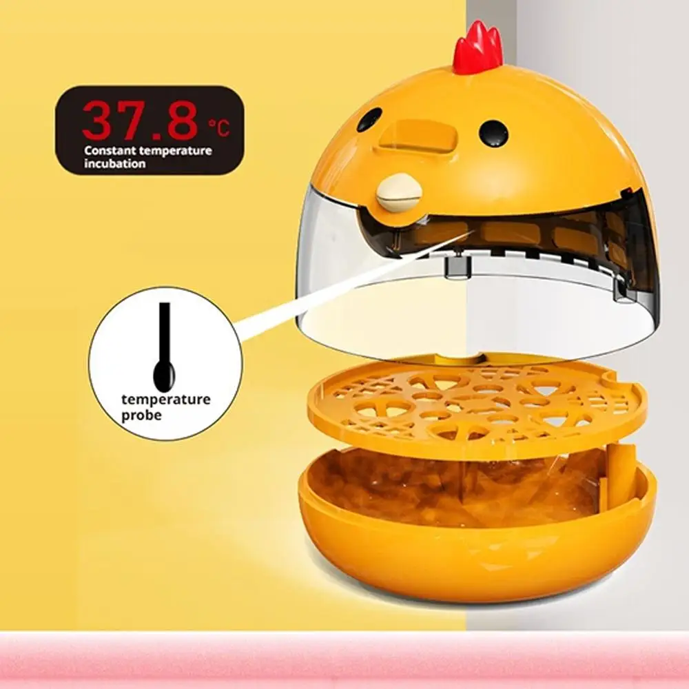 

Mini Egg Incubator Automatic Temperature Humidity Control 5 Eggs Poultry Hatching Machine for Home C4Z4