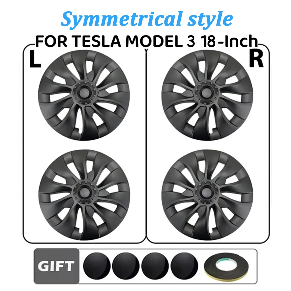 4 Stuks Voor Tesla Model 3 18 Inch Wieldop 2018-2023 Naafdop Prestaties Vervanging Wieldop Auto Volledige velg Cover Accessoires