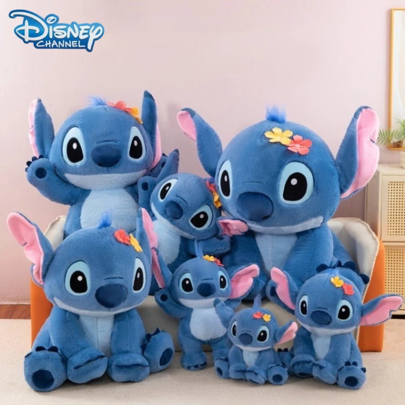 

35-60CM Disney Stitch Plushies Cartoon Anime Peluche Sleeping Pillow Kawaii Comfortable Soft Doll Ornament Children's Toys Gift