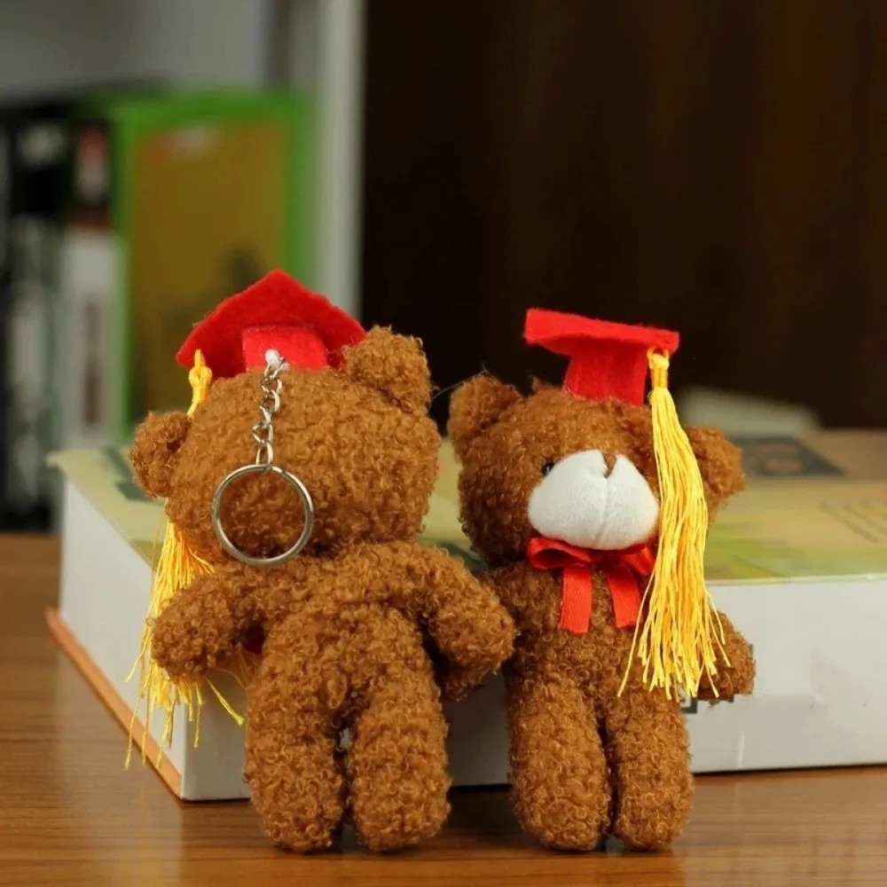 

Backpack Pendants Cute Graduation Bear Soft 14cm Stuffed Animal Hanging Bear Keychain Graduate Gifts
