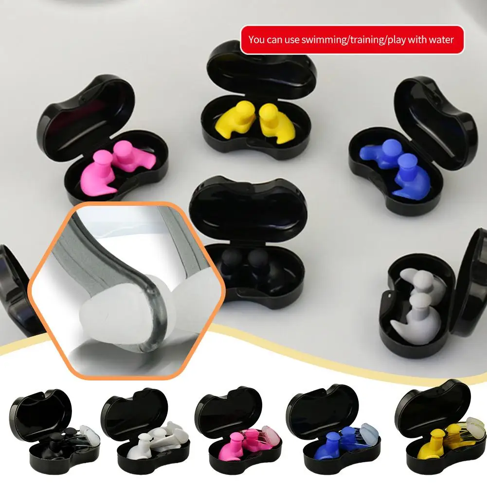 Impermeável natação Ear Plug Set para homens e mulheres, clipe de nariz, protetor de nariz, tampões universais para crianças, Y4O4