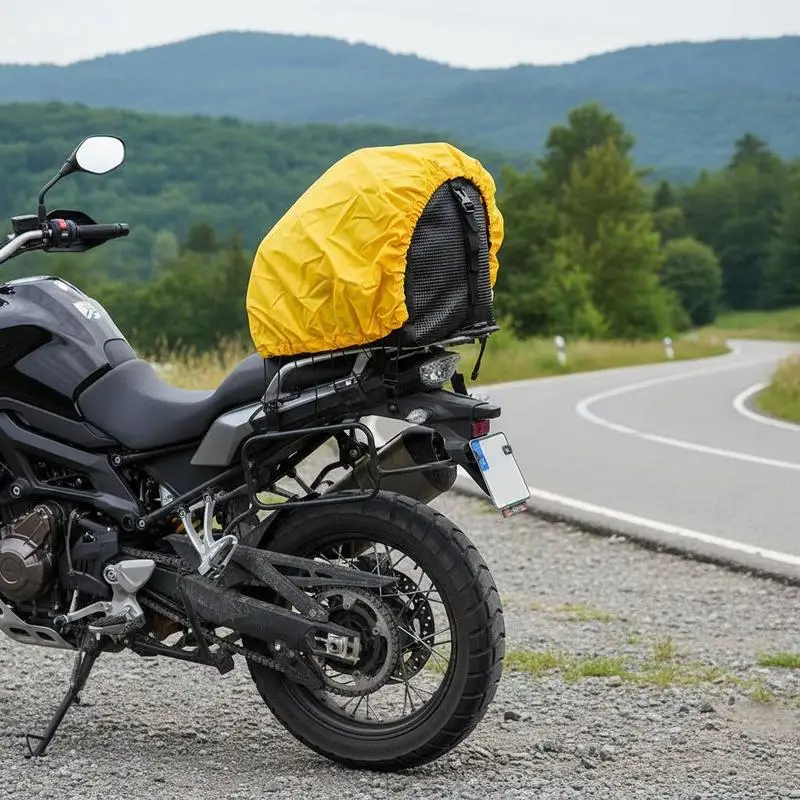 

Motorbike Rear Seat Pack 30L For Motorbike Travel Camping Daily Commute, Shoulder Straps Storage Trunk Luggage Rack Backpack Accessory, Universal Fit Black