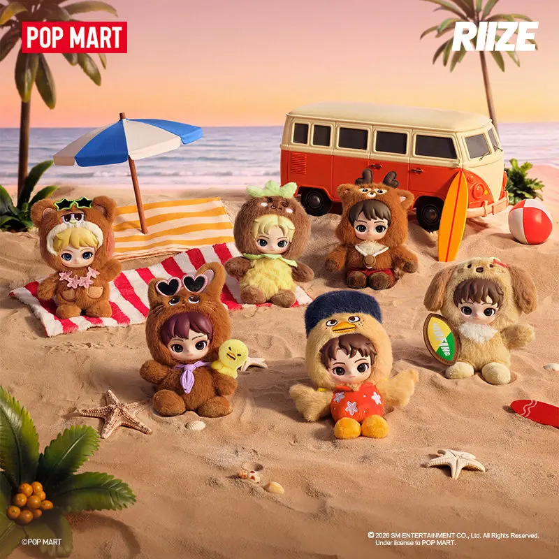 POP MART Official RIIZE Fluffy Club Series Plush Doll Pendant Blind Box, K‑pop Boy Group Collectible Charm Surprise Gift for Fan view 2