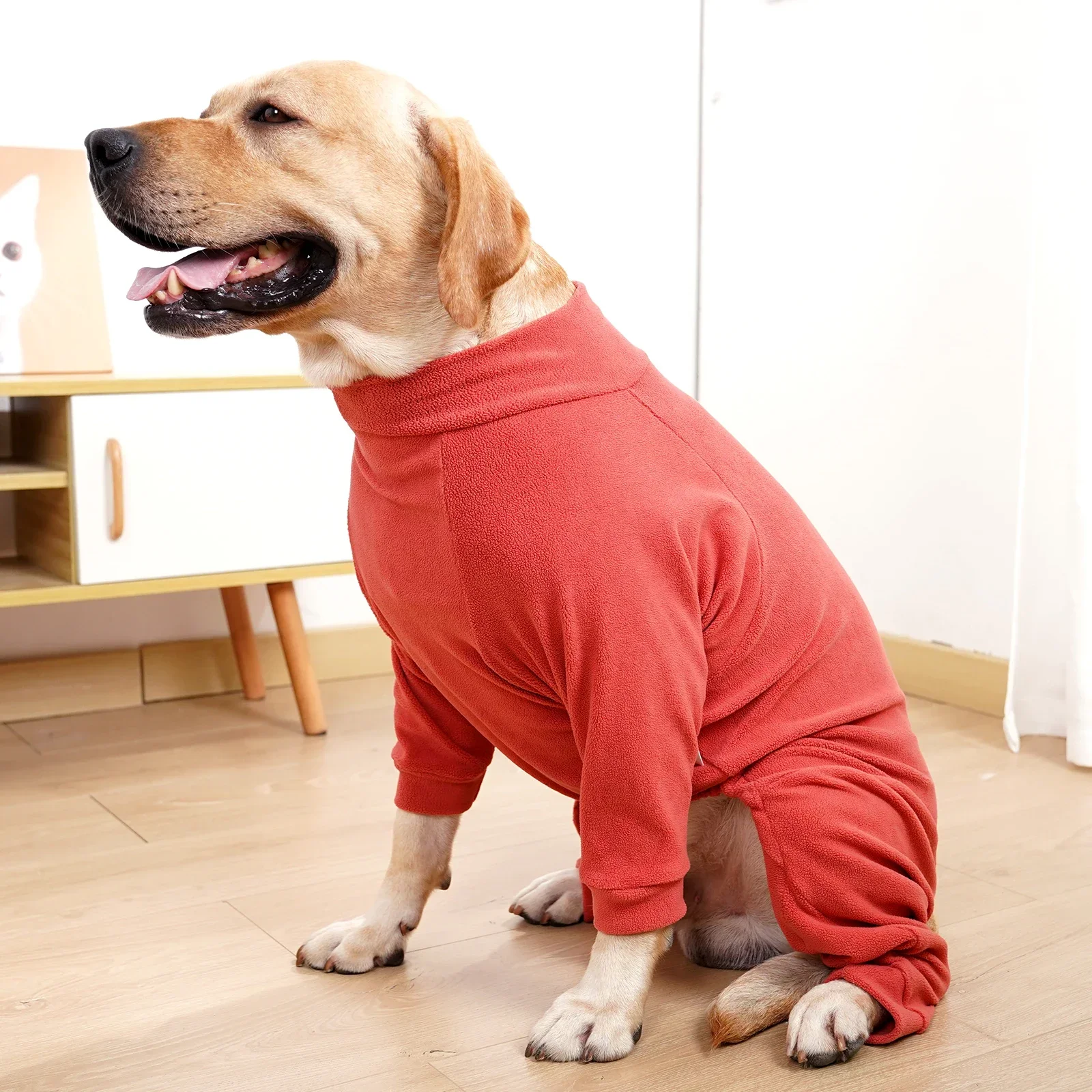 Fleece Winter Clothes for Dogs Winter Warm Dog Pajamas Clothes Four Legs Dog Elasticity Pajamas Clothes for Small Large Dogs