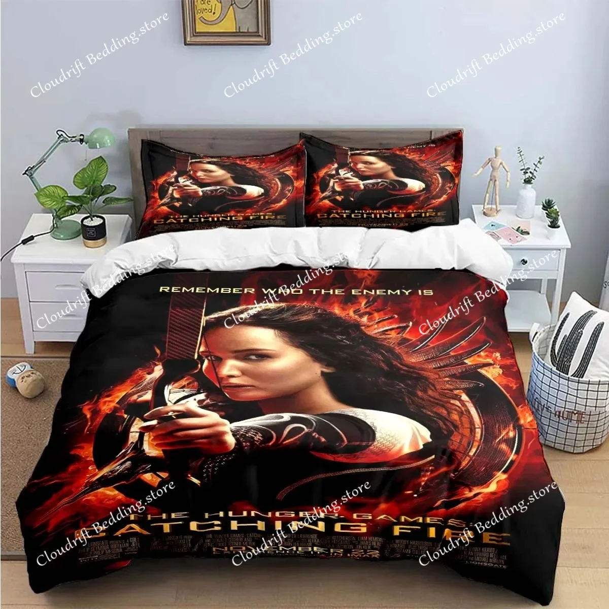 The Hunger Games Fashion Anime 3d Digital Printing Bedding Set Duvet Cover Comforter Bed Youth Kids Girl Boys Gift Home Textiles