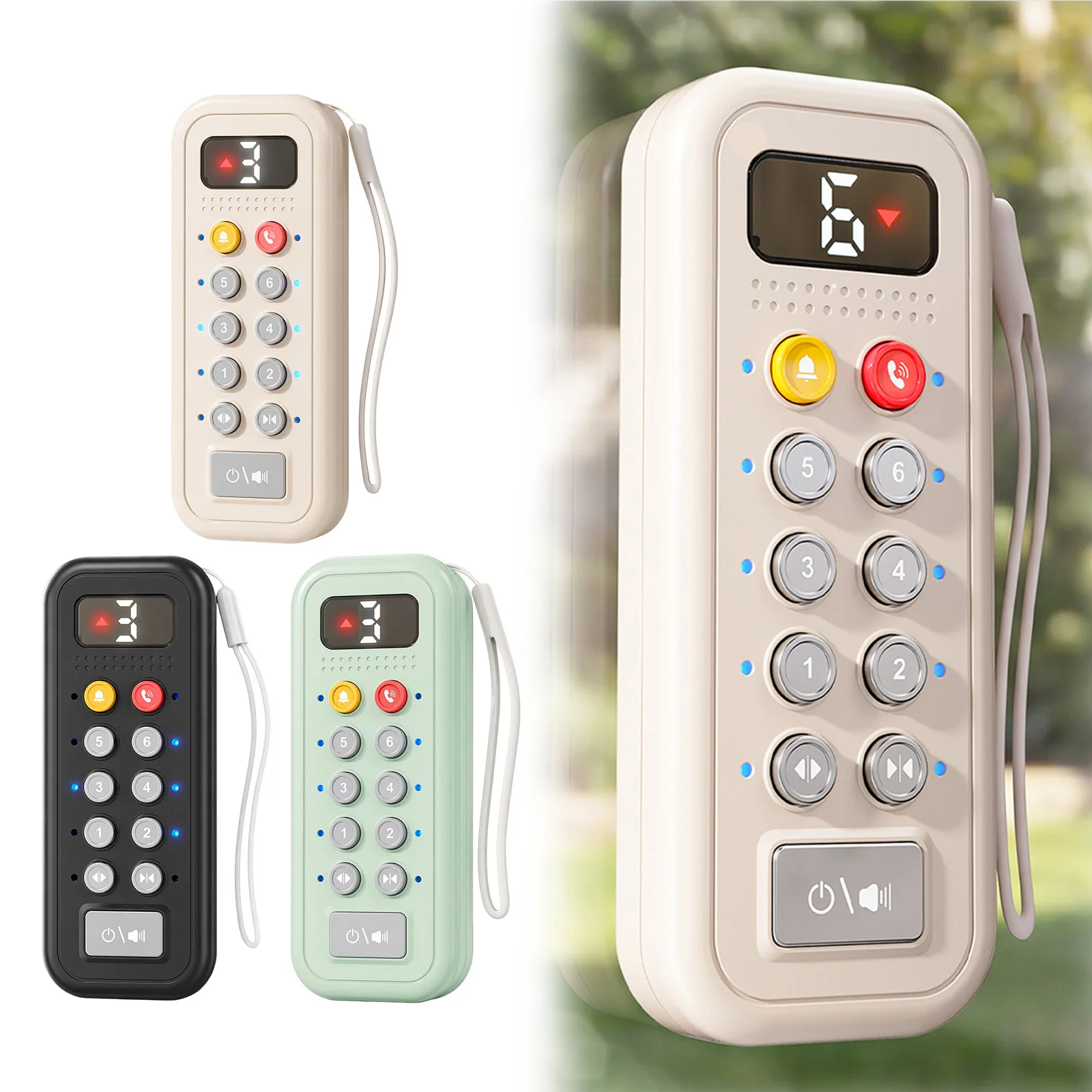 Elevator Activity Panel with Lights Sounds Numbers Musical Simulation Board Toys Generic Elevator Button Model for Toddlers 18M+