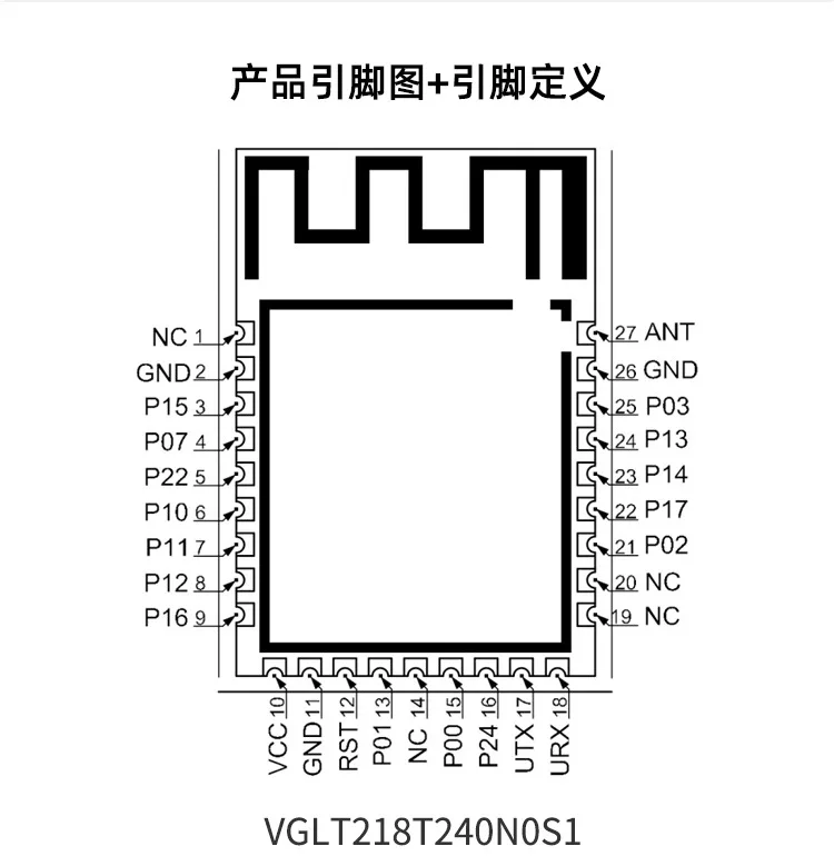 BLE5.3 Bluetooth Module: Low-Power, Master-Slave Integrated, Small-Size, Long-Range Serial Transparent Transmission