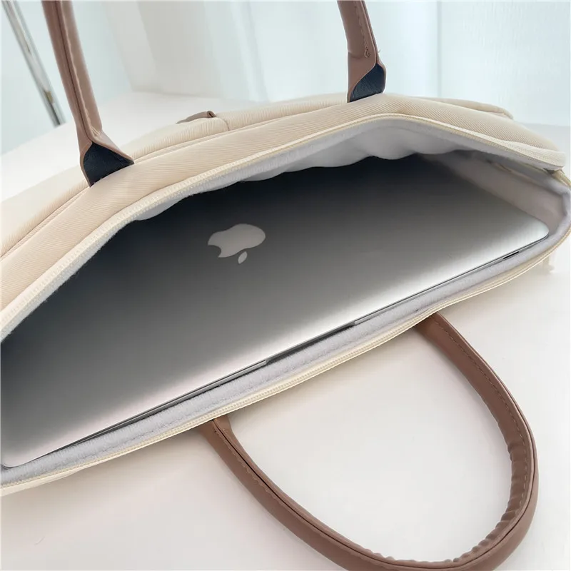 Borsa per laptop elegante da 15,6 pollici per uomo e donna Borsa da lavoro casual in tessuto Oxford resistente ai graffi e all'usura Proteggi tablet