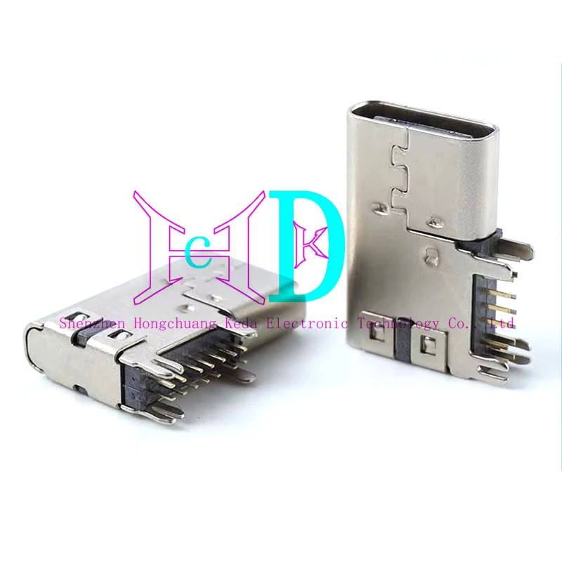 5PCS USB type-c connector Female/male TYPE-C usb3.1 Interface 6P connector plug 14P Vertical mount 9P 16P 24PIN sinking board