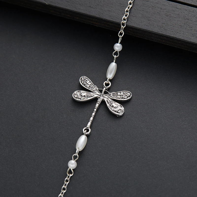 Vintage Cute Dragonfly Pendant Anklet for Men and Women Summer Beach Party Jewellery Accessories Holiday Exquisite Gifts