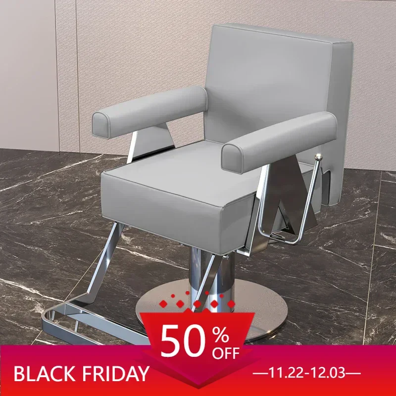 Foldable Perm Hair Dyeing Barber Chair Luxury Backrest Simple Barber Chair Silla De Barbería Salon Furniture GM212 Barbershop