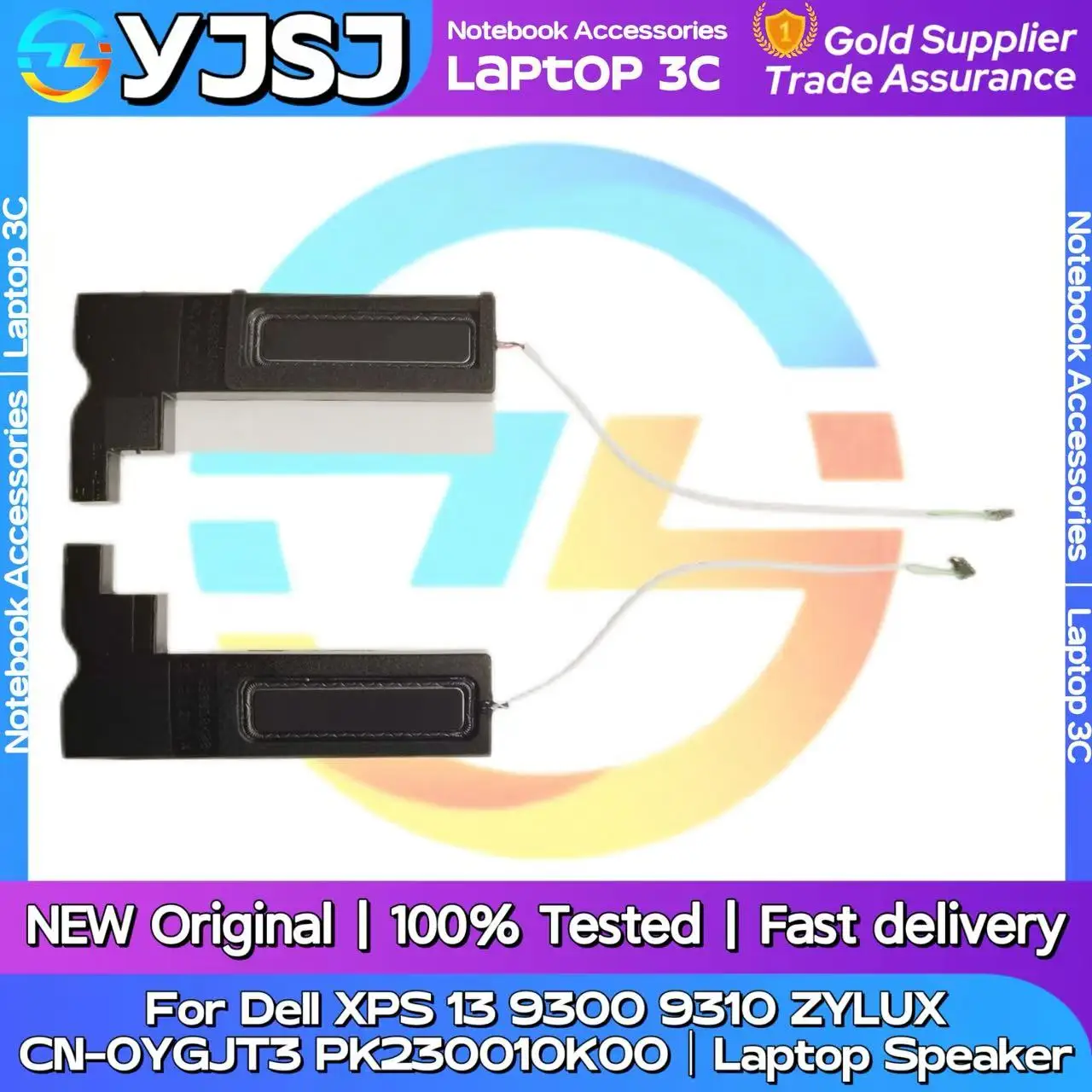 

New Original Laptop Notebook Speaker For Dell XPS 13 9300 9310 ZYLUX built-in left and right speaker horn CN-0YGJT3 PK230010K00