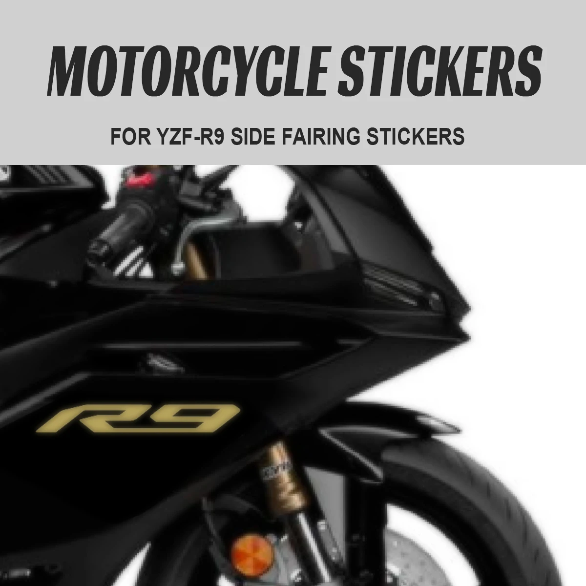 For YZF-R9 YZFR9 2025 2026  Motorcycle Side Fairing Stickers Decals Waterproof PVC Body Panel Decorative Accessories 2PCS