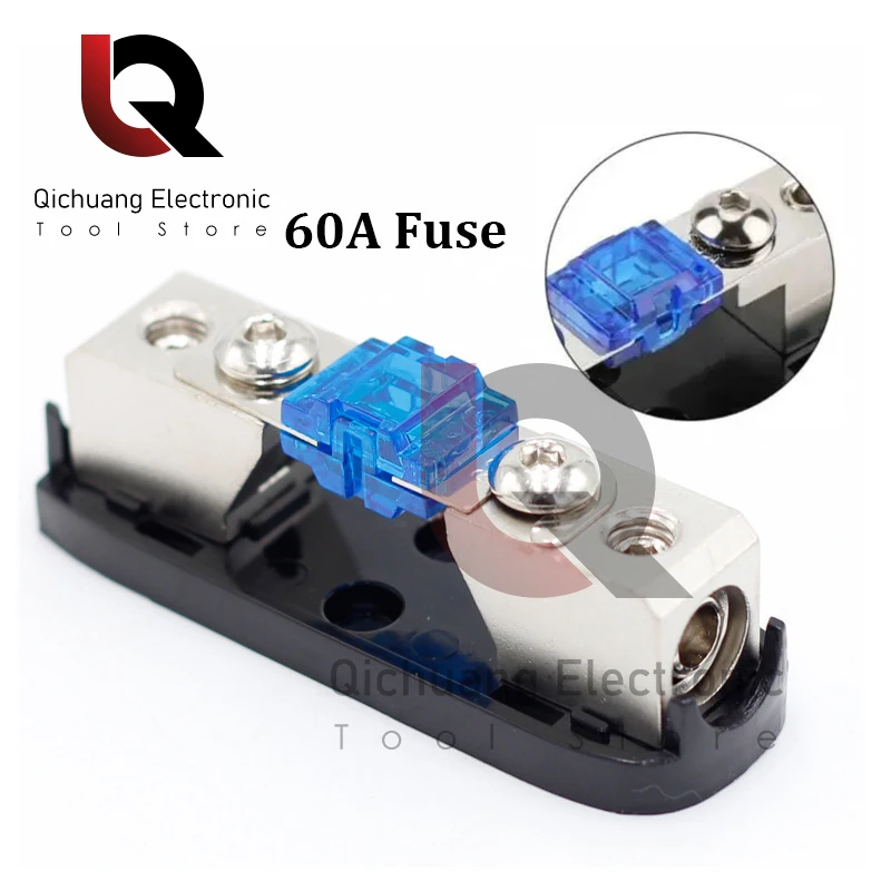 Car Audio Fuse Power Fuse Holder 30-150A Stereo Audio Single Way AGU Fuse Holder Power Distribution Block Fusebox Car Fuse