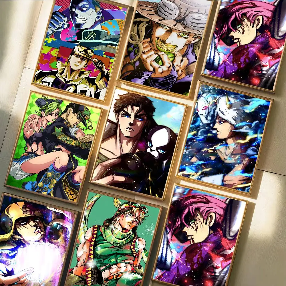 Anime JOJO Bizarre Adventure 2 Poster Art With Prints Home Bedroom Living Room Decoration Gift