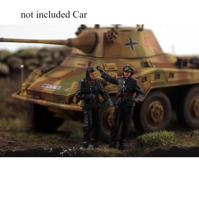 1/72 Germany 234 America Train 2 Soldiers Resin Figure Model Collection Toys Display Sence Accessories (not Including Car)