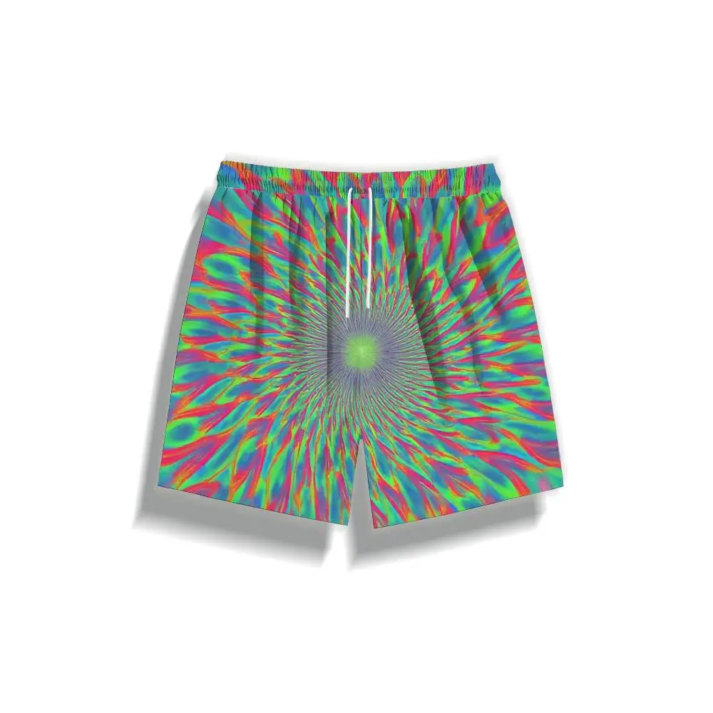 

1pcs Men's Short swim trunks2026 Summer 3D Printed Short sleeve running Pants baggy pants Breathable Quick drying Polyester