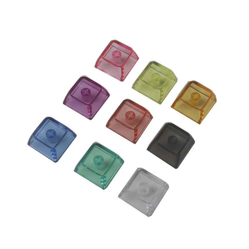 1PC Colorful High Transparent PC Keycap XDA 2 Height For Mx Cross Shaft Mechanical Keyboard Keycaps Backlit Key Caps