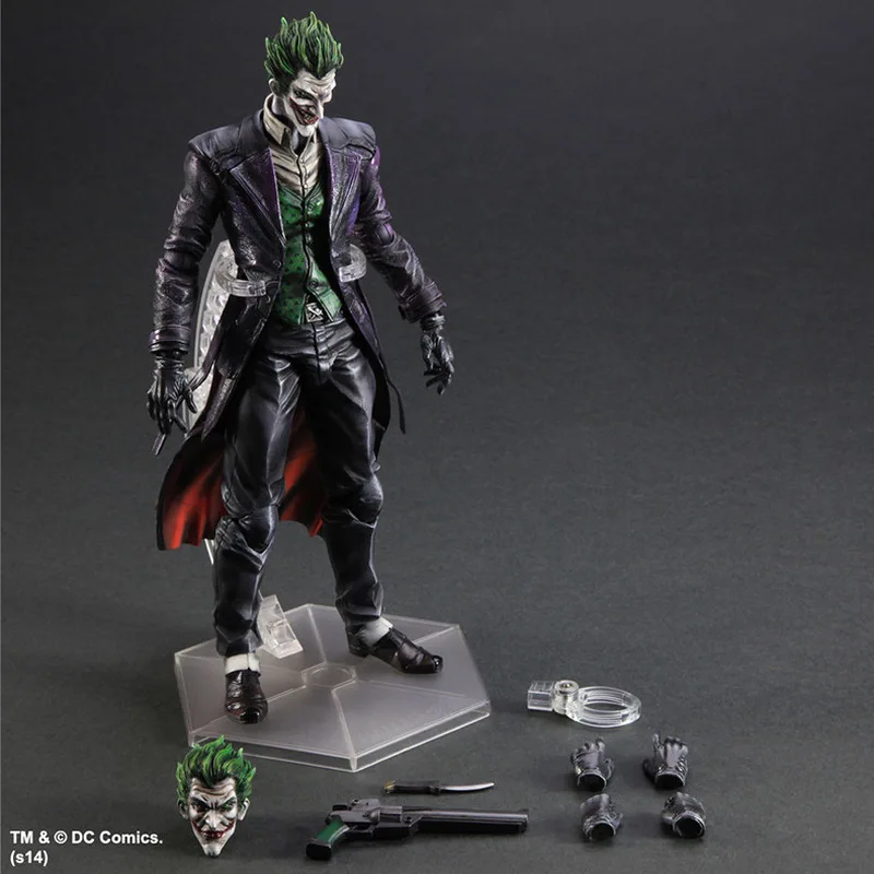 Dc Comics Joker Retrofit Action Figures Toy 28cm Batman Enemy Joker Figurines Model Multi Accessories Collectible Ornaments Gift