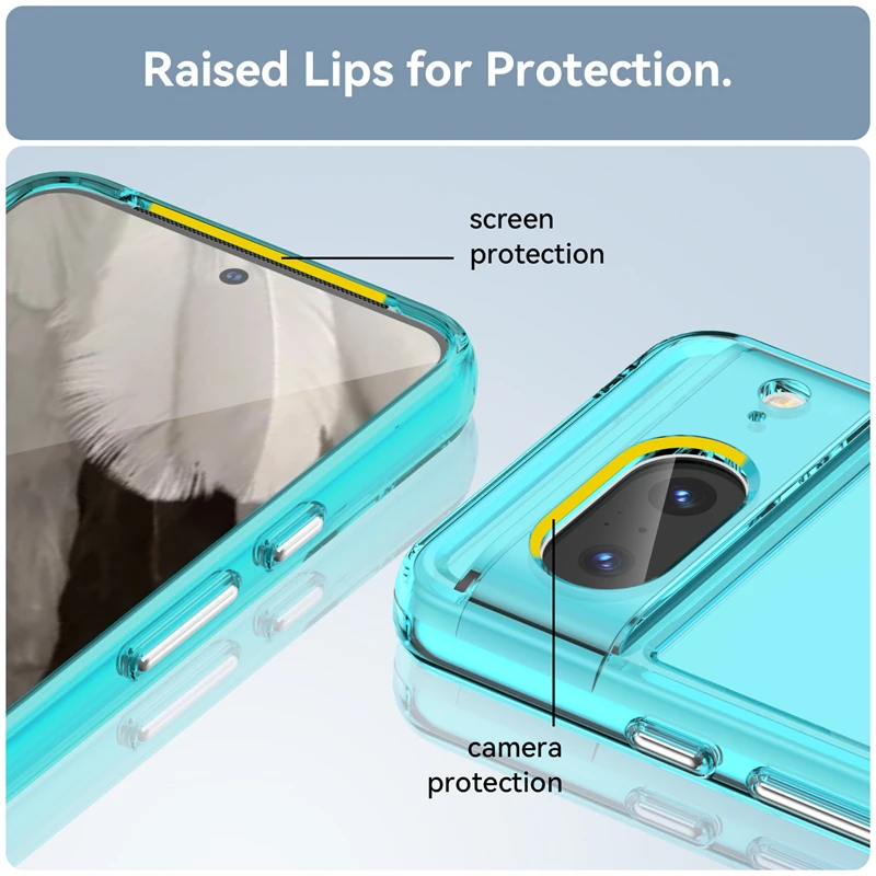For Google Pixel 8 Case Transparent TPU Capa Google Pixel 8 Pro 8A 7 Pro 7A Case Luxury Silicone Bumper Protector Pixel 8 Cover