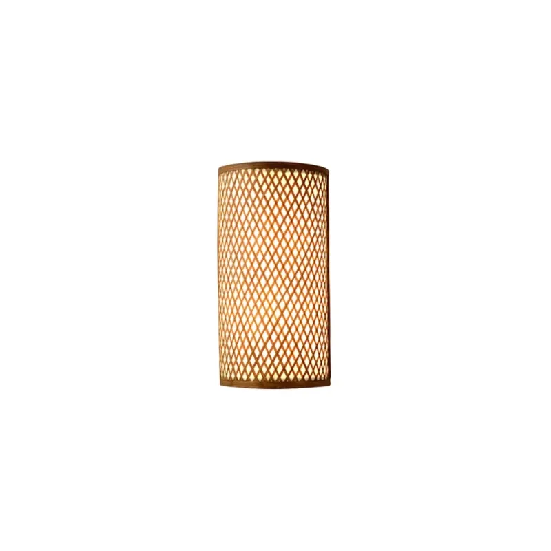 

Japanese retro wall lamp Bedroom bedside lamp Living room Dining room Aisle Wall decoration Bamboo woven Zen wall lamp