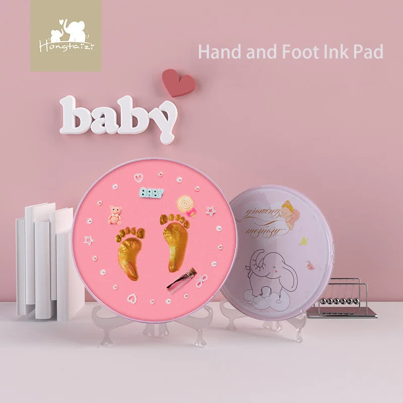 Baby Hand Print Mud And Footprint Baby Foot and hand print Imprint Kit Baby Souvenirs Baby Hand And Foot Mold Hundred Days Gift