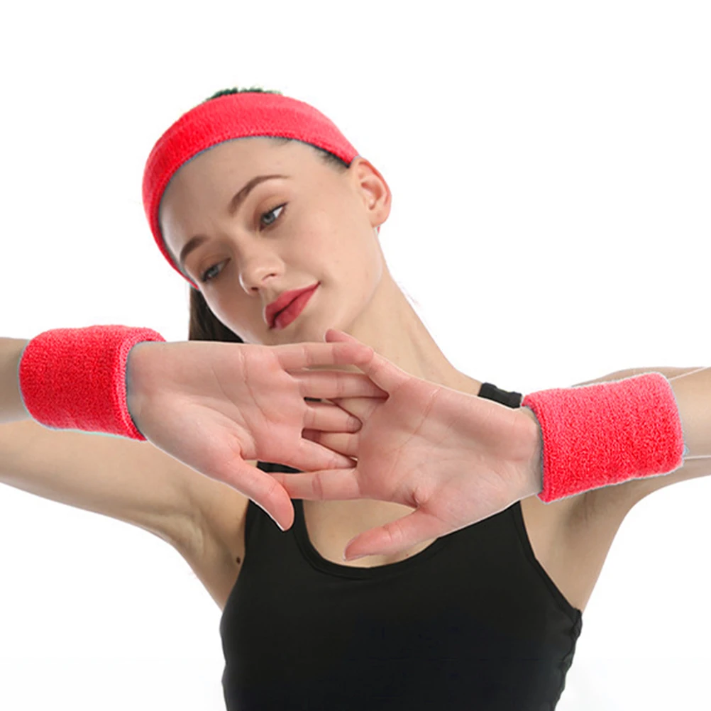 

Sports Wristbands Cotton Sweat Absorbing Elastic Wrist Support For Golf Tennis Basketball Yoga Wrist Protection Fitness