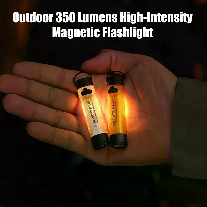 

Pocket Mini Flashlight Outdoor LED Key Clip Cap 5050 Torch Long Endurance USB Rechargeable Emergency Hiking Camping Trail