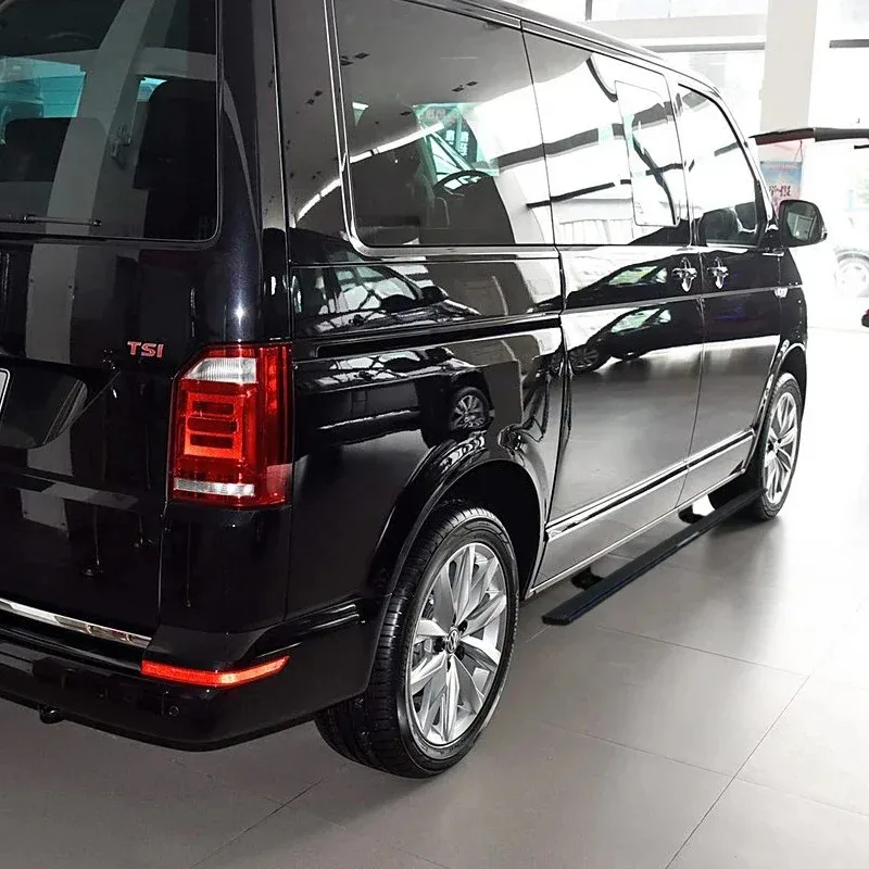 لوحة تشغيل كهربائية أوتوماتيكية من سبائك الألومنيوم بخطوات جانبية كهربائية عالية الجودة لسيارة VW Multivan 2012-2021 #2