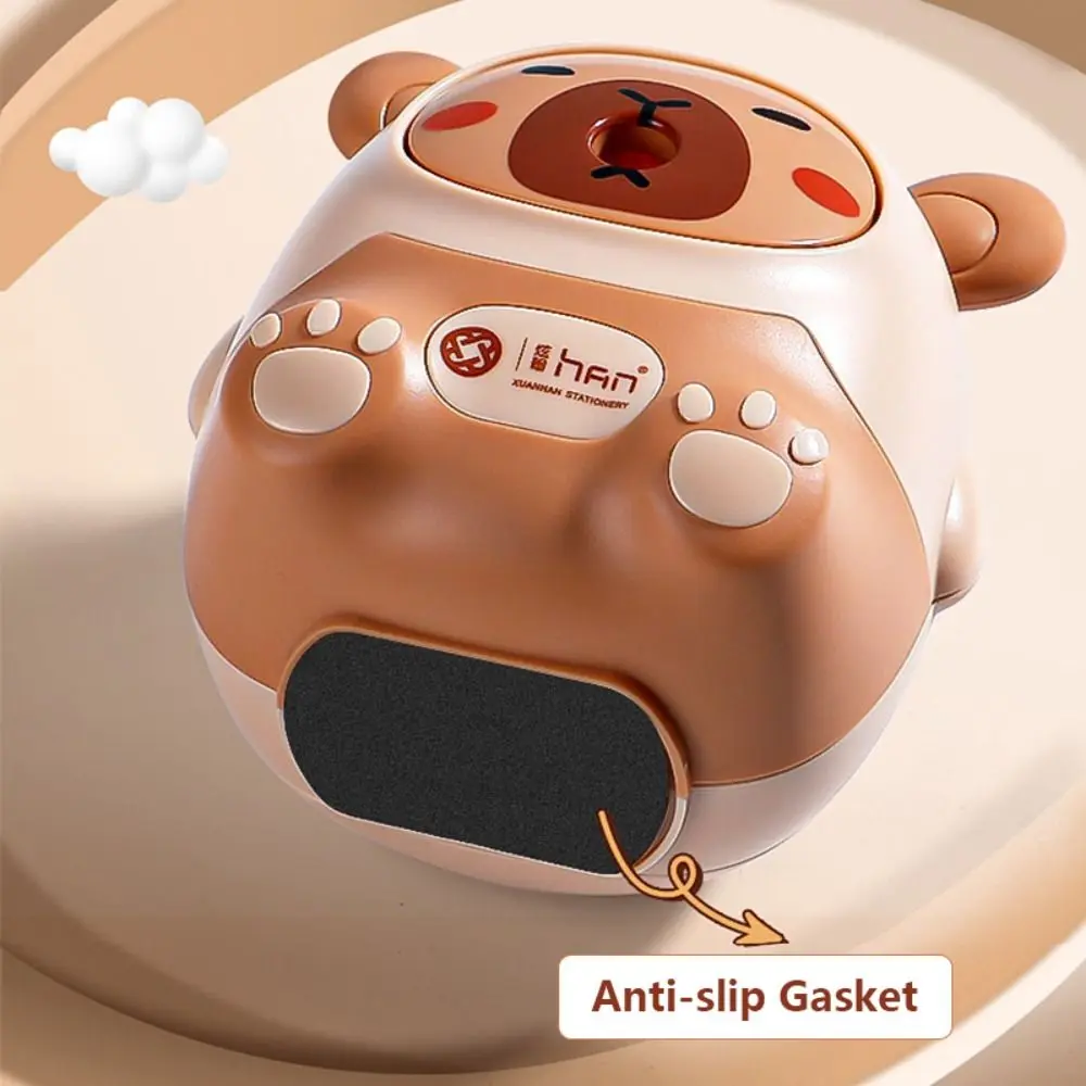 Simpatico cartone animato Capybara manovella temperamatite meccanico matita entra automaticamente nella cancelleria dello strumento di affilatura della matita