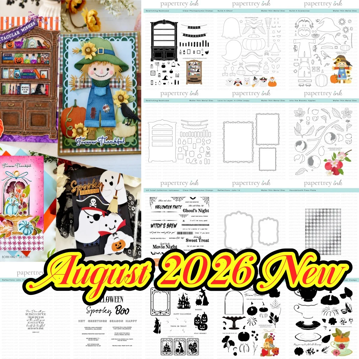 Halloween Ghost Scarecrow Metal Cutting Dies Clear Stamps Hot Foil For DIY Scrapbook Diary Decoration Supplies August 2026 New