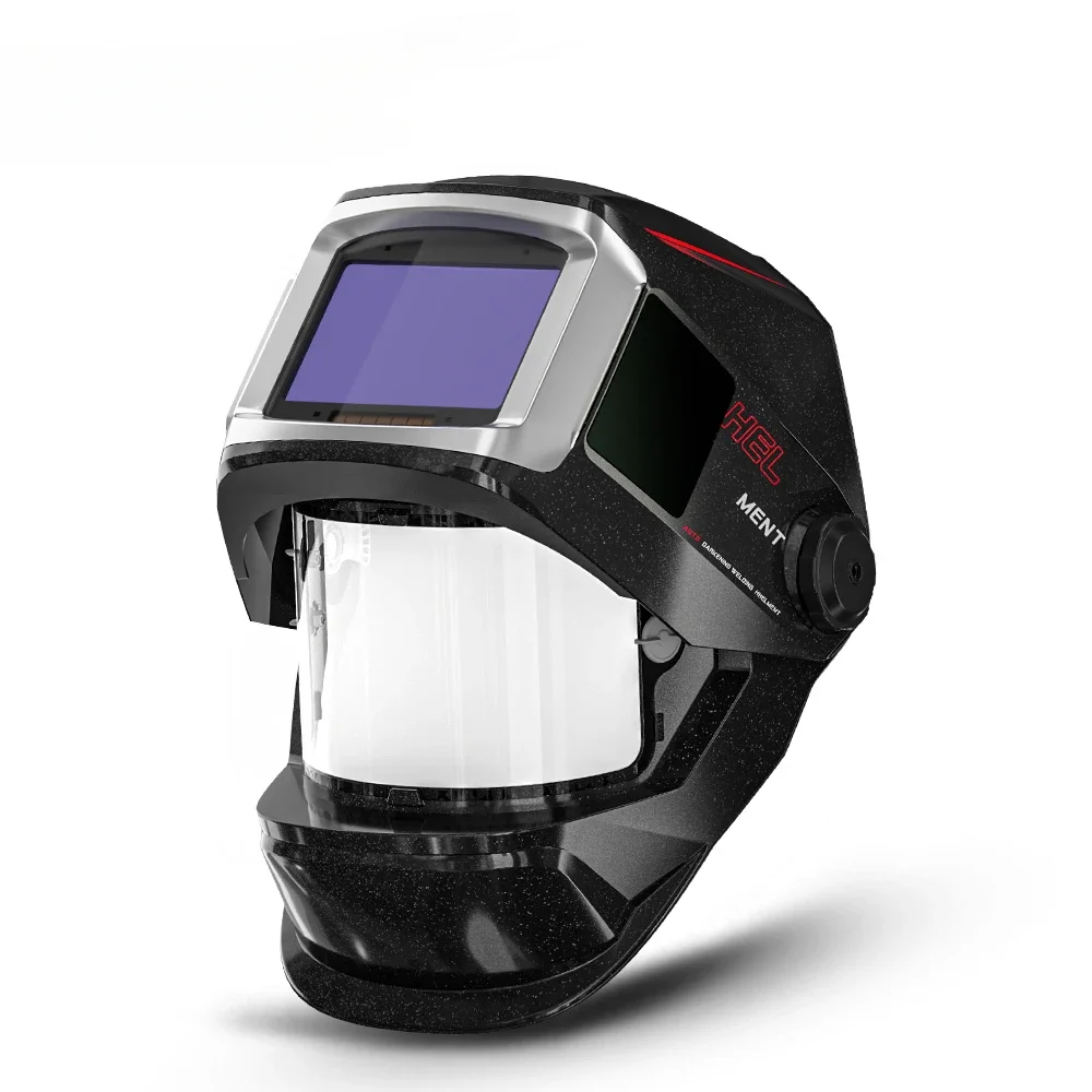 Large View Welding Helmet Flip Up Auto Darkening True Color 4 Arc Sensor