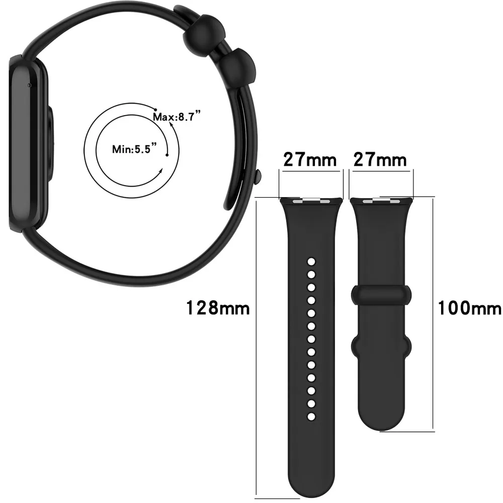 BEHUA Silikonarmband für Xiaomi Mi Band 8 9 Pro 9Pro Armband Uhrenarmband für Redmi Watch 4 5 Ersatz-Zubehörband – Detail 3