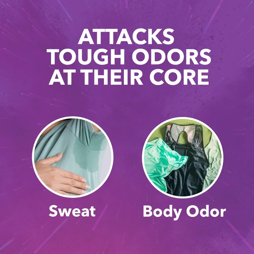 مزيل بقع الغسيل بالطاقة بالأكسجين، مزيل الرائحة، عبوات الطاقة 24 قطعة خالية من الكلور، منظف متعدد الأسطح آمن