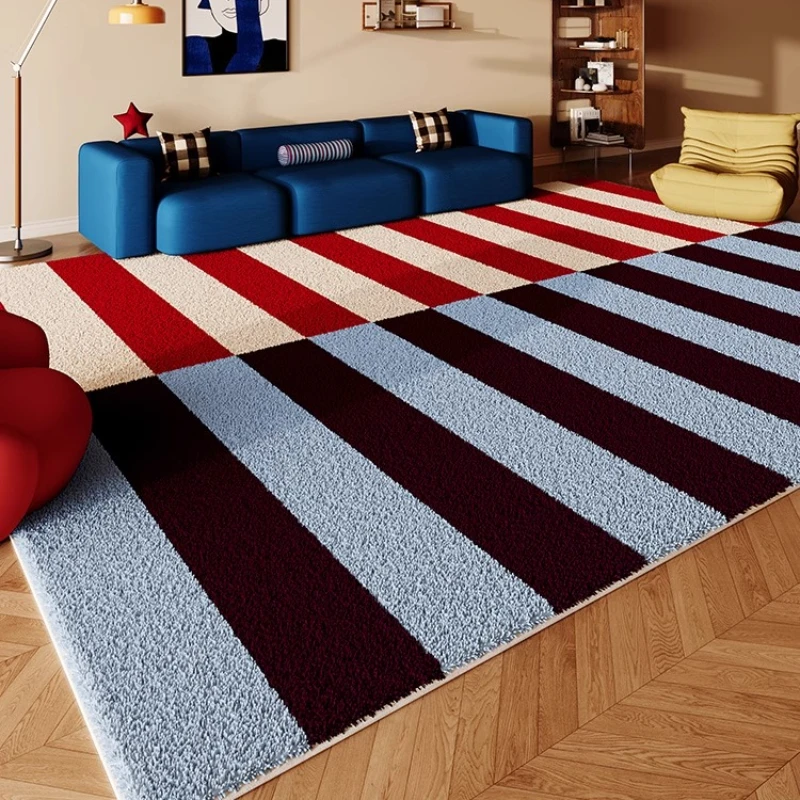 

Retro Style Rugs for Bedroom Large Area Living Room Decoration Anti-slip Carpet Thick Plush Floor Mat Fluffy Soft Cloakroom Rug