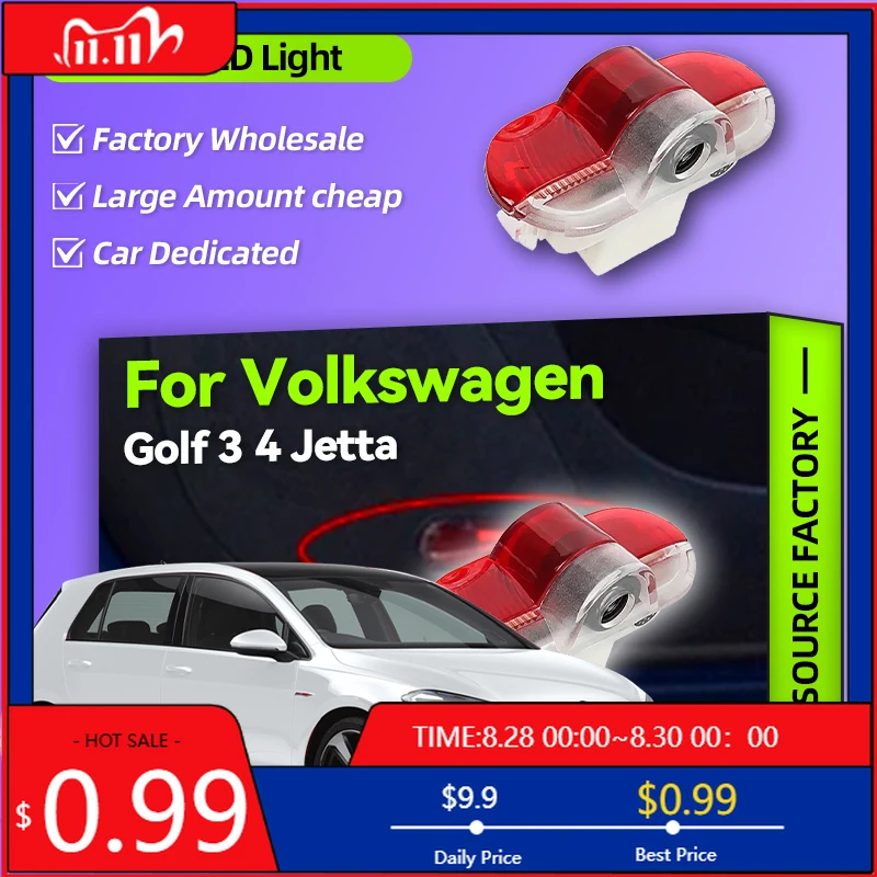 

2026 Новый для VW VOLKSWAGEN светодиодный светильник для внутренней двери автомобиля, лампа, декоративная лампа, аксессуары для VW Caddy MK3 Beetle Bora Sharan Tou